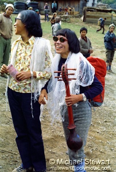 Junko Tabei Leaving Lukla after Climbing Everest
